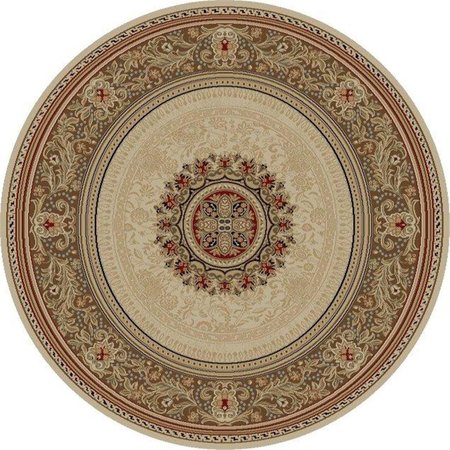 CONCORD GLOBAL 5 ft. 3 in. Ankara Chateau - Round, Ivory 65220